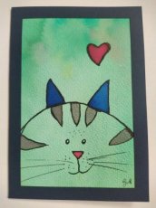 067 poes donkerblauw