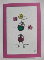 084 vogeltjes roze