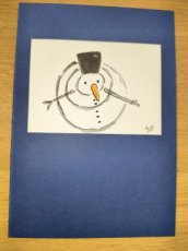 127 sneeuwman donkerblauw