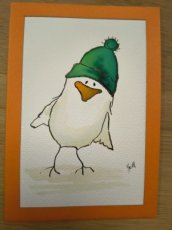 132 wintervogel oranje