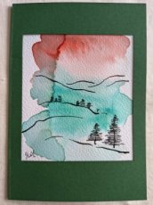 118 kerstlandschap donkergroen