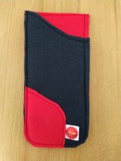 BZV 20 Brillenzakje in vilt, rood-donkerblauw