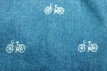Jeans blauw met witte fietsjes